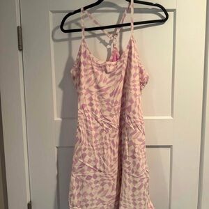 Outdoor Voices Pink and White Mini Dress